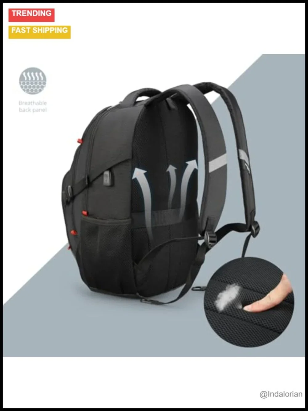 Laptop Backpack with USB Charging Port, 15.6